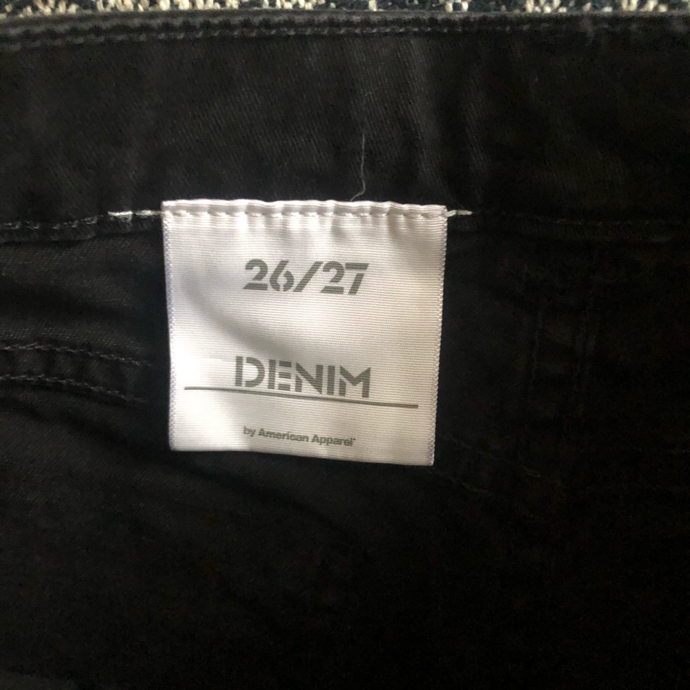 American Apparel Black Side Zip Shorts - Picture 3 of 4